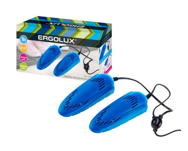 ERGOLUX Сушилка для обуви ELX-SD02-C06 синяя 10 Вт, 220-240 В оптом